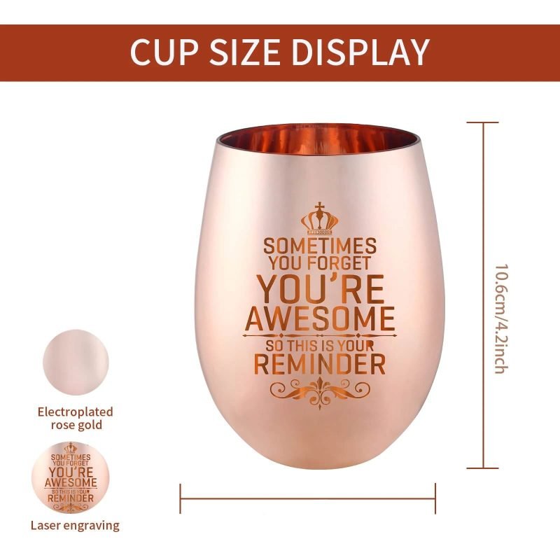 Thank You, Inspirational Wine Glass for women 1